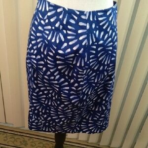 The Limited , Blue Patterned Skirt